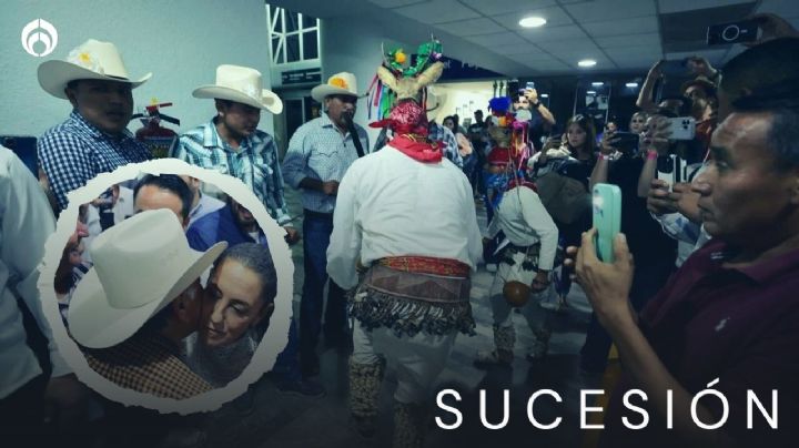 Reciben a Sheinbaum con la danza del venado en Aeropuerto Internacional de Sonora