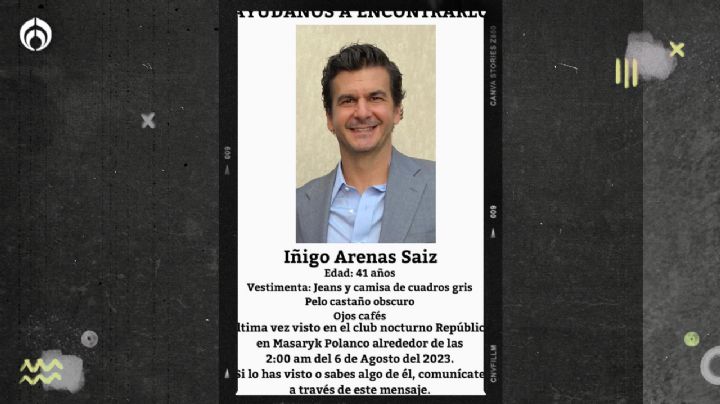 Buscan a Iñigo Arenas Saiz; fue visto por última vez en Polanco