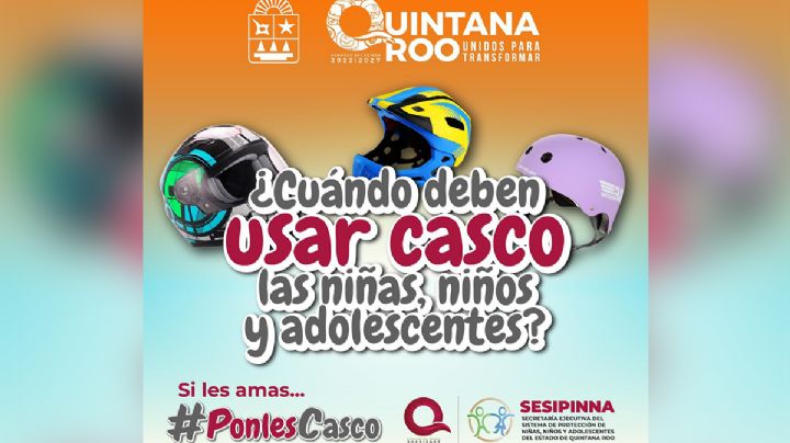 Lanzarán campaña para incentivar el uso del 'casco' al utilizar motos y bicis en Quintana Roo