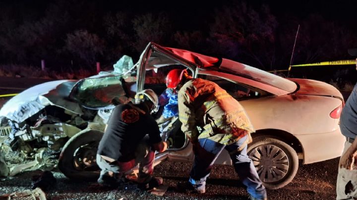 Choque carretero en NL: muere conductor prensado tras choque frontal