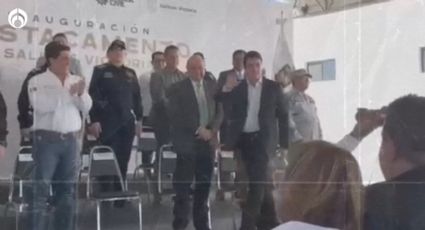 Mientras Samuel García inaugura destacamento, lo aclaman ¡presidente!