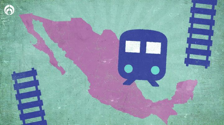 MAPA de las rutas de trenes de pasajeros en México; incluye el Tren del Istmo y Tren Maya