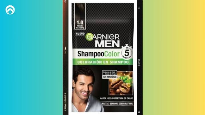 El shampoo de Garnier para hombre que promete cubrir las canas en 5 minutos