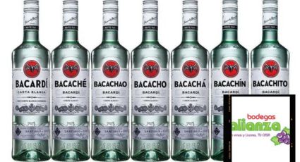 Bodegas Alianza tiene TODAS las botellas de los NOMBRES del Bacardí blanco a un gran precio