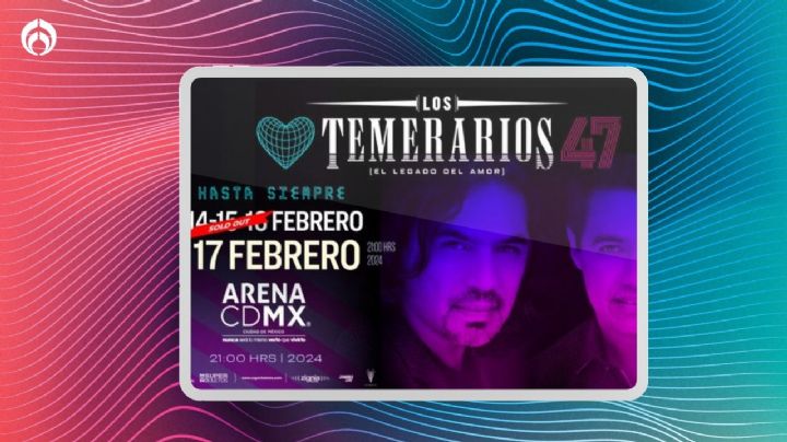 ¡Ahí estaré yo! Los Temerarios abren nueva fecha de concierto en la Arena Ciudad de México