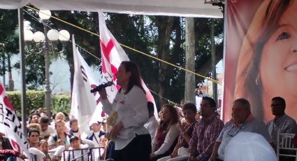 Rocío Nahle 'echa flores' a AMLO y Claudia en Veracruz y confía en ganar las próximas elecciones