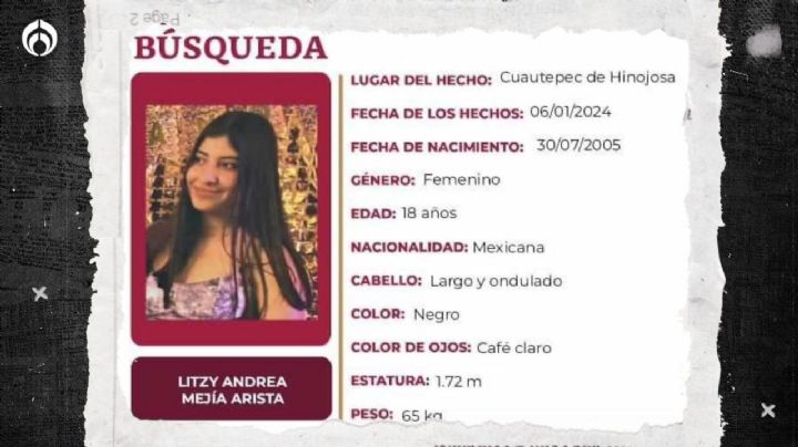 Buscan a Litzy Andrea Mejía Arista; desapareció el 6 de enero en Hidalgo