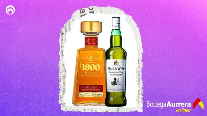 Bodega Aurrera remata combo de tequila 1800 de 700 ml y un whisky de alta calidad y buen sabor