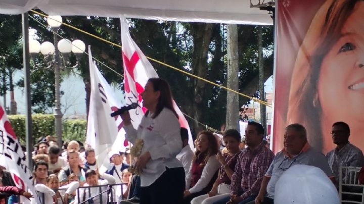 Rocío Nahle 'echa flores' a AMLO y Claudia en Veracruz y confía en ganar las próximas elecciones