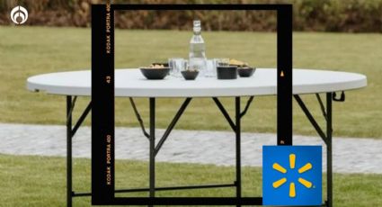 Walmart se luce con descuentazo en mesa plegable circular reforzada que soporta hasta 120 kilos