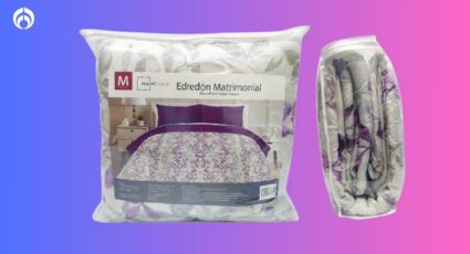 Bodega Aurrera tiene casi regalado este edredón morado para cama matrimonial de Mainstays