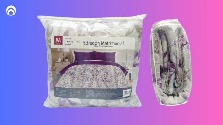 Bodega Aurrera tiene casi regalado este edredón morado para cama matrimonial de Mainstays