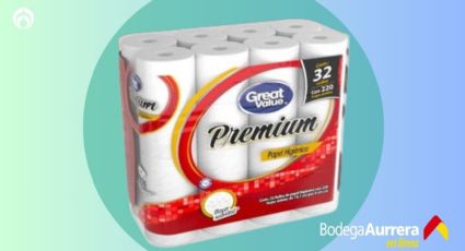 Bodega Aurrera tiene baratísimo el papel de baño Great Value Premium de 32 rollos y gran resistencia