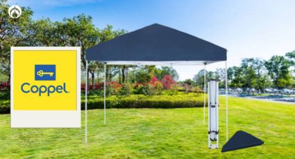 Coppel hace descuentote a carpa plegable con cubierta de poliéster contra lluvia y sol