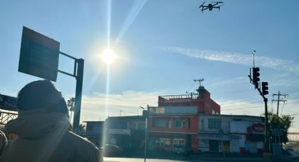 Utilizan drones para agilizar tráfico y reducir accidentes viales en Escobedo NL