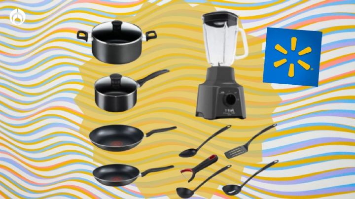 Walmart tiene a precio bajísimo el combo de batería de cocina de 11 piezas con licuadora incluida