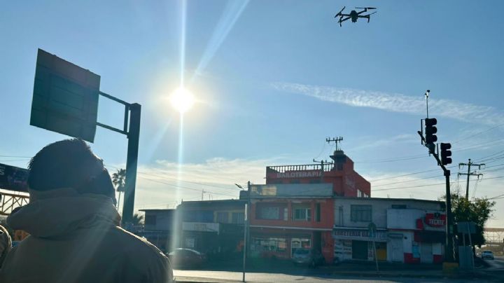 Utilizan drones para agilizar tráfico y reducir accidentes viales en Escobedo NL