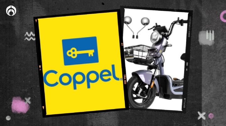 Coppel remata esta motobici eléctrica con canastilla y pantalla HD multiusos