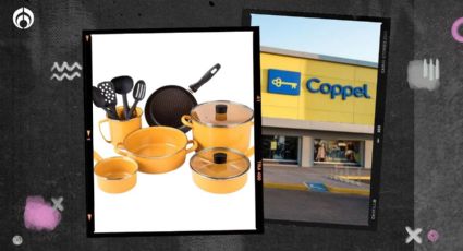 Coppel remata batería de cocina Cinsa con revestimiento antiadherente y tapas de vidrio