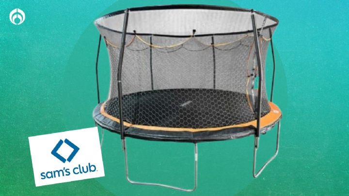 Sam's Club hace descuentote en trampolín de 4 metros; está reforzado y tiene malla de seguridad