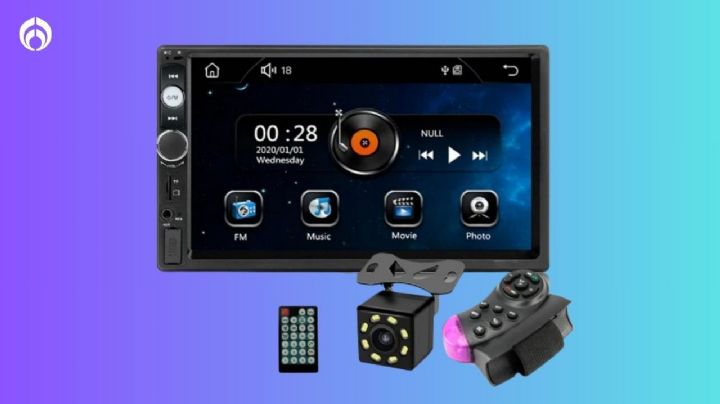 Walmart rebaja autoestéreo con pantalla touch, cámara de reversa y control al volante