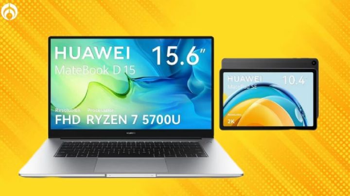 Sears remata laptop Huawei Matebook D15 Ryzen 7 ¡con una tablet de regalo!