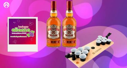 Bodegas Alianza remata paquete de 2 botellas de whisky Chivas Regal con juego de beer pong de regalo