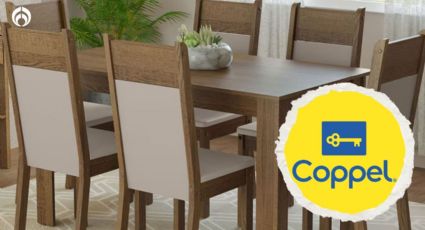 Coppel remata a un súper precio comedor de seis 6 sillas con diseño de madera, ideal para tu casa