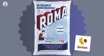 Soriana remata a precio regalado el jabón Roma de 1 kg, es potente, económico y muy rendidor