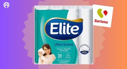 Soriana remata el papel de baño Elite súper resistente y ultra suavecito; ¡tiene palomita de Profeco!