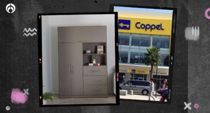 Coppel rebaja clóset de pino con 2 puertas, entrepaño y 3 cajones con agarraderas