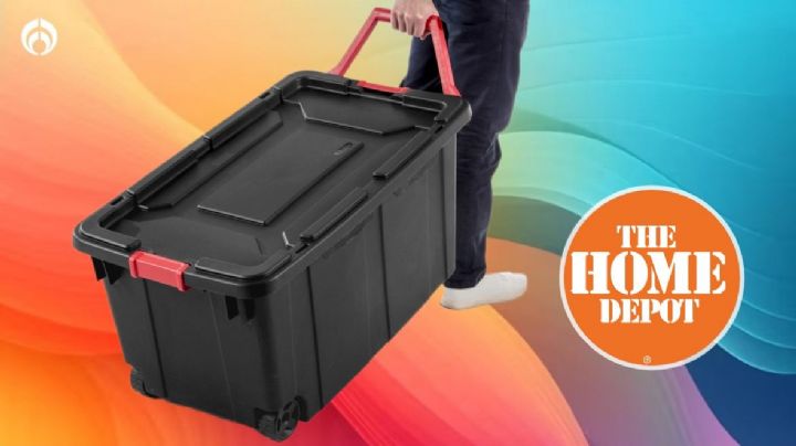 Home Depot lanza ofertón en caja de plástico con ruedas; ¡almacena 151.4 l!