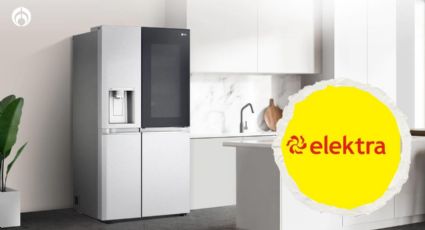 Elektra: refrigerador LG doble puerta con ventana transparente ¡tiene 20 mil pesos de rebaja!