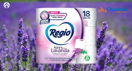 Chedraui rebaja papel de baño Regio Aires de lavanda con control de olores y 200 hojas