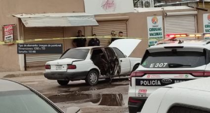 Muere hombre al interior de su auto tras incendiarse en Hermosillo