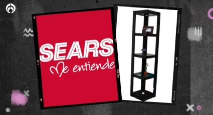 Sears: elegante mueble esquinero con varias repisas y luces led está a mitad de precio