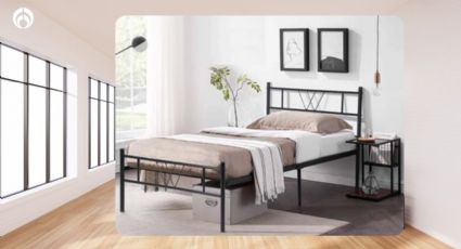 Home Depot aplica ofertón en esta elegante cama de acero que puede cargar hasta 110 kilos