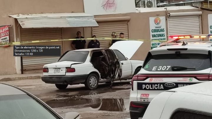 Muere hombre al interior de su auto tras incendiarse en Hermosillo