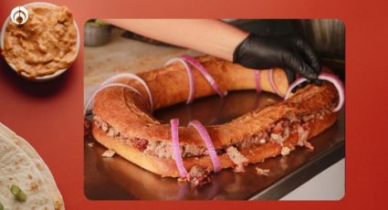 ¡Bye, tacos! Llega la rosca de reyes de torta ahogada de 130 metros con ‘niños’ que tendrán regalo