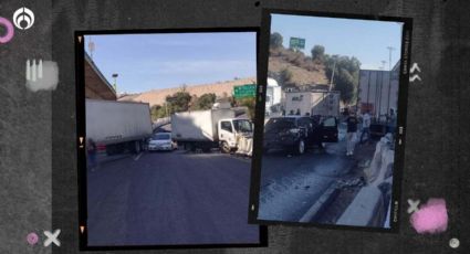 Carambola en Perinorte: chocan autos y tráiler en la México-Querétaro (FOTOS)