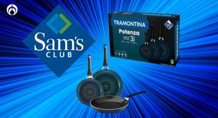 Sam’s Club rebaja juego de sartenes Tramontina Potenza con antiadherente Teflón Premium