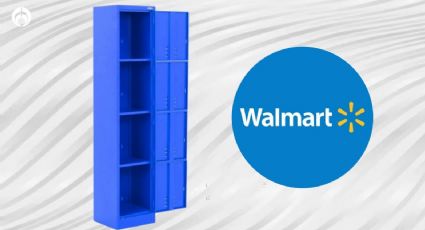 Walmart remata locker metálico de 4 puertas; ¡hay en varios colores y tiene portacandados!