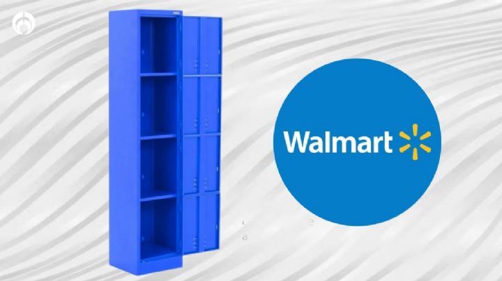 Walmart remata locker metálico de 4 puertas; ¡hay en varios colores y tiene portacandados!