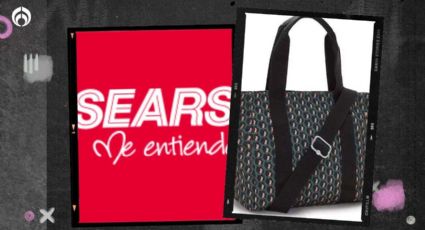 Sears remata bolsa Kipling decorada con muchos bolsillos y correa extraíble