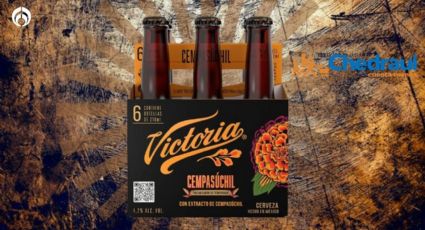 Chedraui tiene en 30 pesitos el six pack de cerveza Victoria edición especial "Cempasúchil"