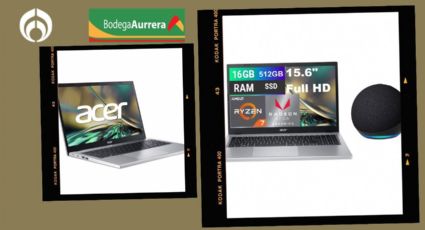 Bodega Aurrera remata esta laptop Acer que va con una Echo Dot Alexa de regalo