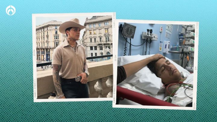 Hospitalizan de emergencia a Christian Nodal, comparte foto desde la camilla junto a Ángela Aguilar