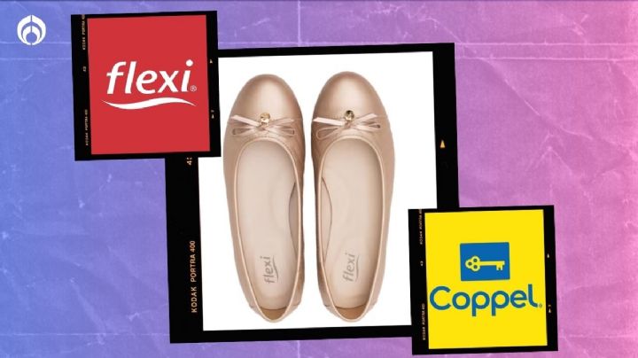 Coppel rebaja casi 50% a estos modernos zapatos Flexi de color dorado, muy cómodos y a la moda