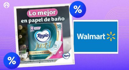 Walmart rebaja papel de baño Regio Just 1 de 18 rollos; tiene calificación Excelente de Profeco