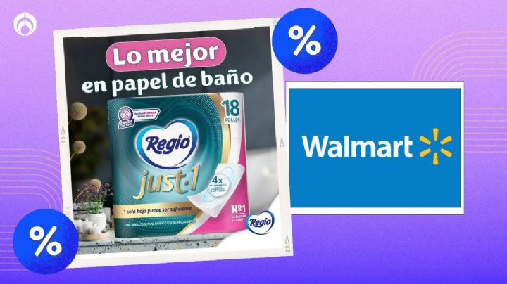 Walmart rebaja papel de baño Regio Just 1 de 18 rollos; tiene calificación Excelente de Profeco